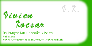 vivien kocsar business card